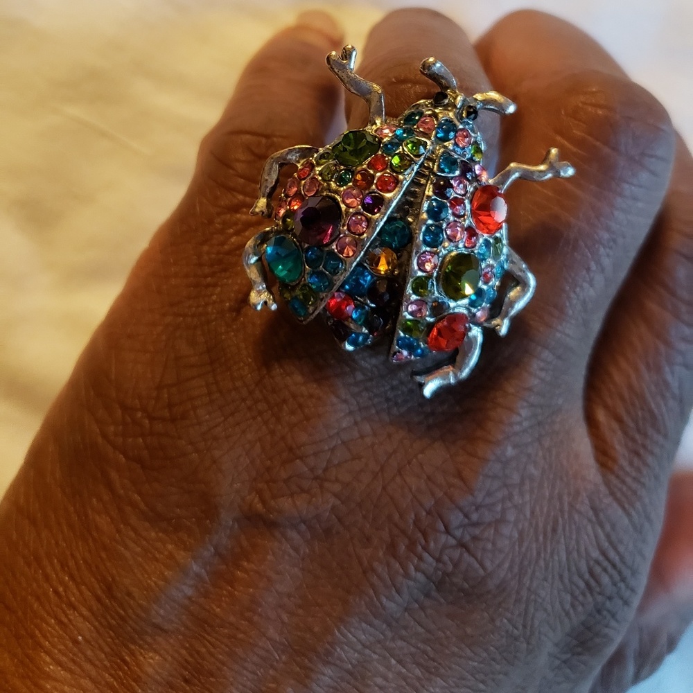 Ladybug Adjustable Ring - Picture 2 of 3
